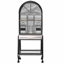 Opening Dome Top Bird Cage - Black (22"x17"x58")