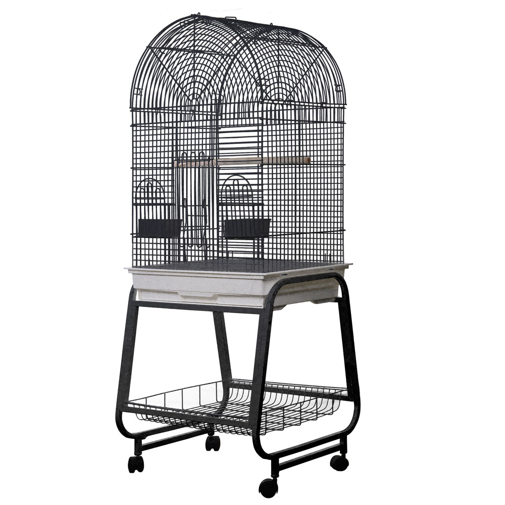 OPENING-DOME-TOP-BIRD-CAGE-BLACK