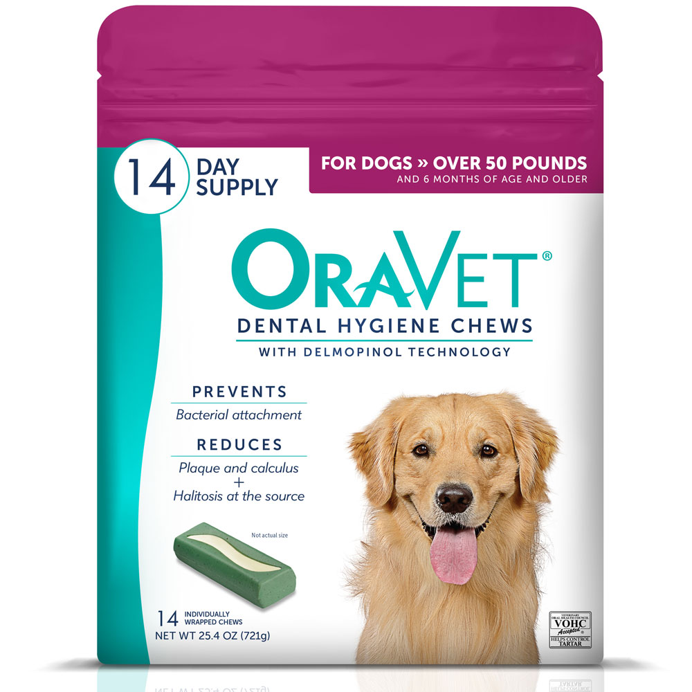 OraVet Dental Hygiene Chews - Large Over 50 lbs (14 Count)