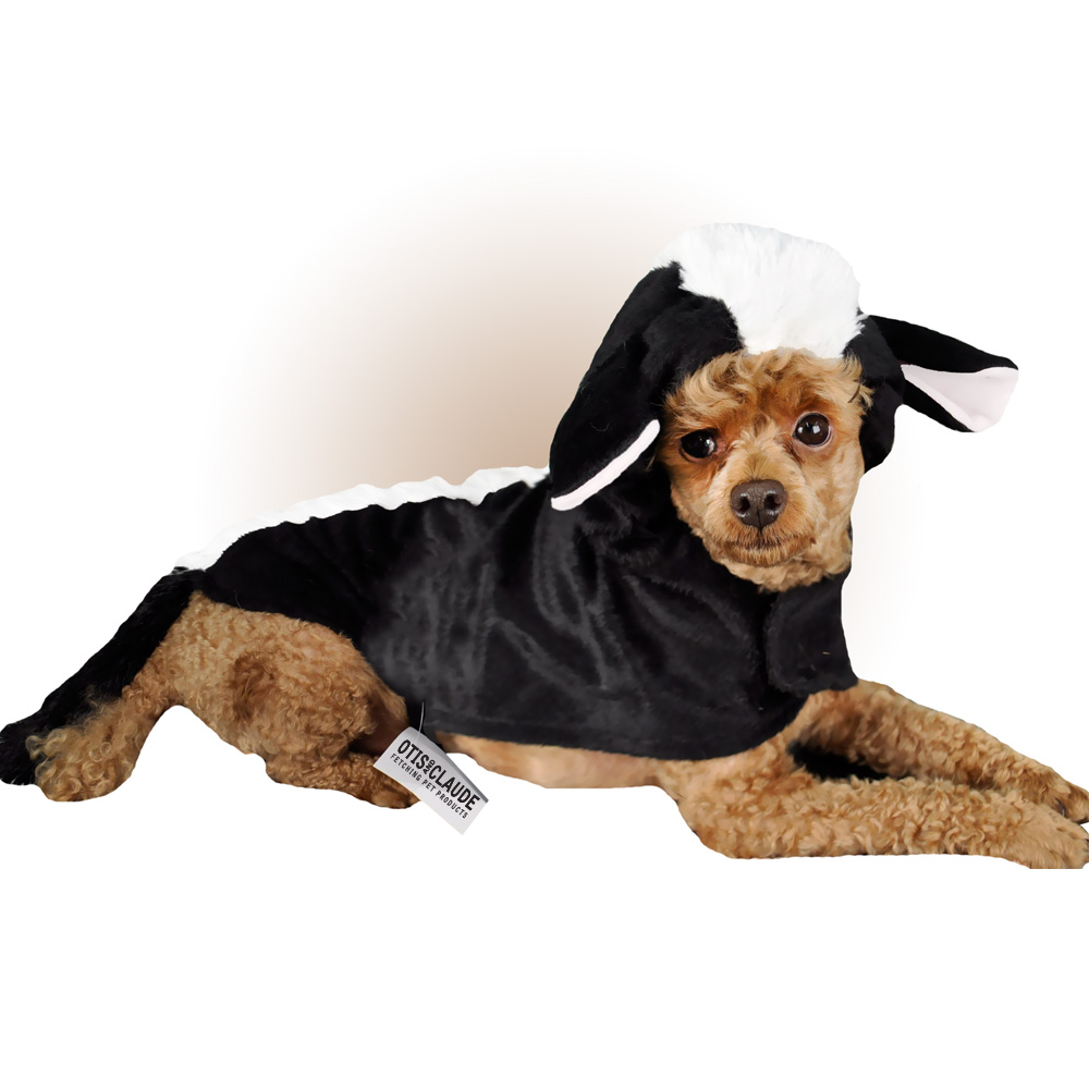 Otis and Claude Fetching Fashion Skunk Costumes