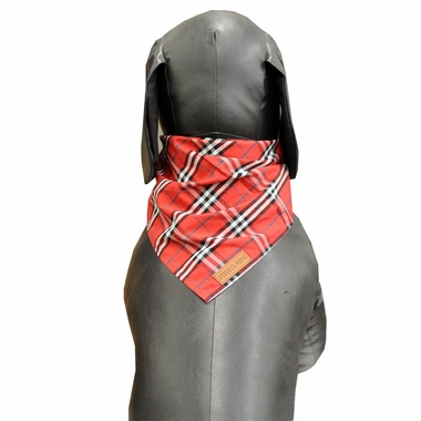 OTISCLAUDE-DOG-BANDANNA-WOOFBERRY-CHECK-PATTERN-LG-RED
