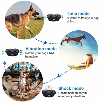 GROOVYPETS 650 Yard Remote Dog Training Collar - Rechargeable, Beep/Vibrate/Shock, Fits All Sizes (T221)