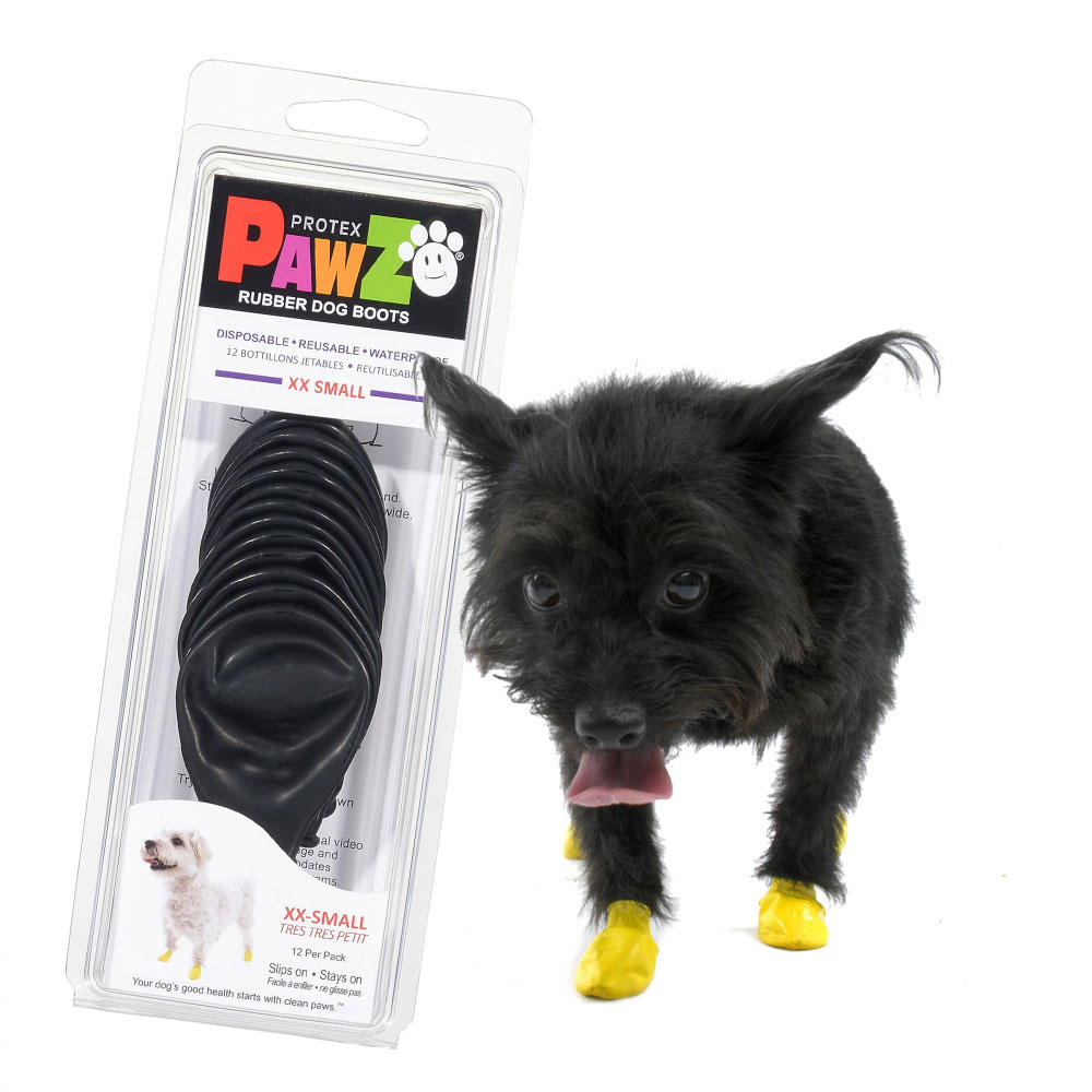 Pawz Black Dog Boots, XXSmall On Sale EntirelyPets