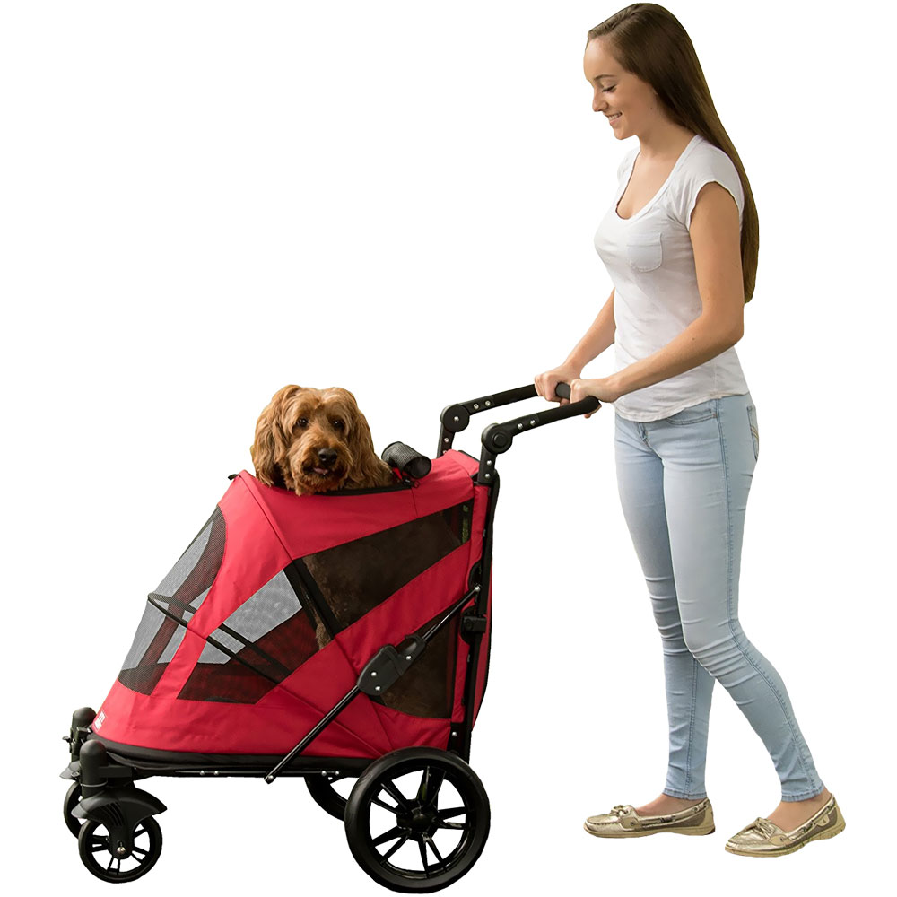 Pet Gear Excursion NoZip Pet Stroller Candy Red On Sale EntirelyPets