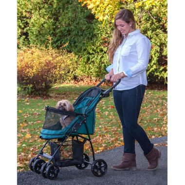 PET-GEAR-HAPPY-TRAILS-LITE-STROLLER-PINE-GREEN