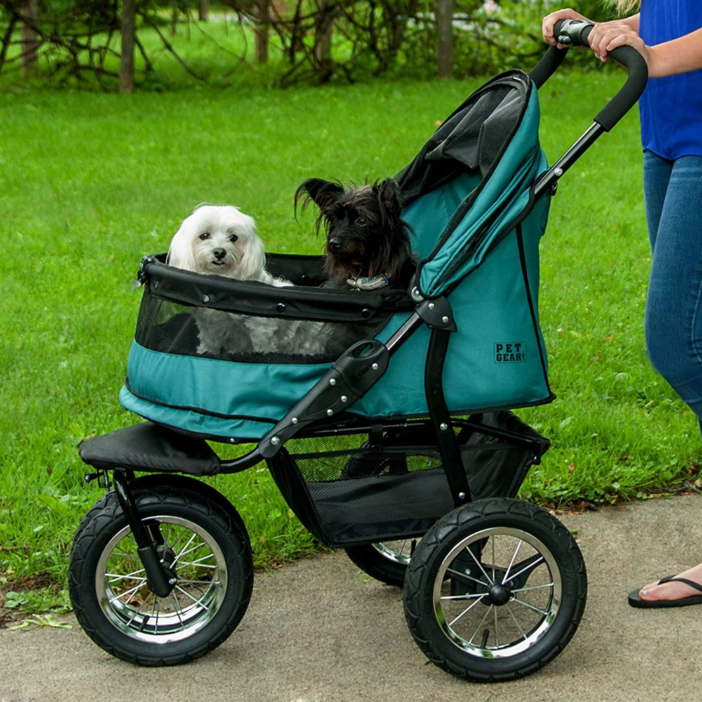 PET-GEAR-DOUBLE-STROLLER-PINE-GREEN