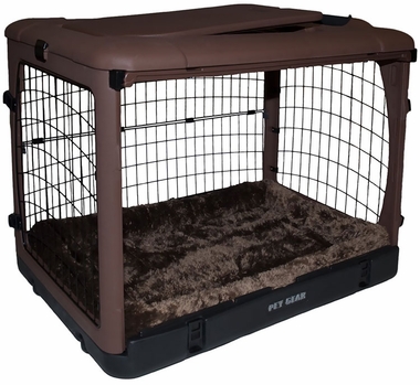 PET-GEAR-THE-OTHER-DOOR-STEEL-CRATE-WITH-PAD-42-CHOCOLATE