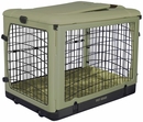 Pet Gear The Other Door Steel Crate with Plush Pad 42" - Sage