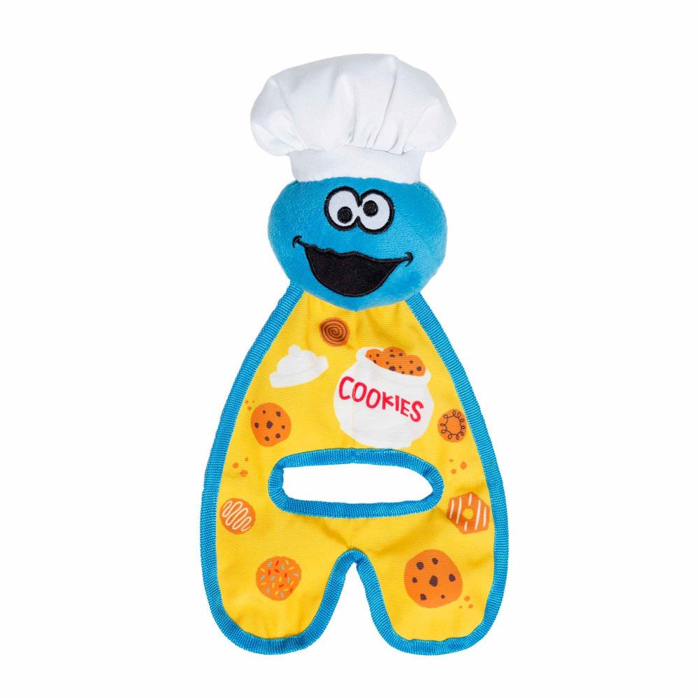 Pet Krewe Sesame Street Cookie Monster Squeaky Tug Dog Toy On Sale