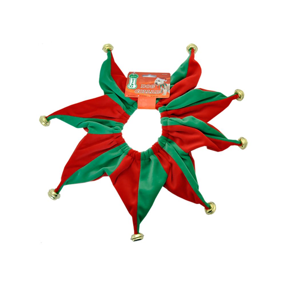 PET-WORKS-HOLIDAY-JESTER-COLLAR-WITH-BELLS-SMALL
