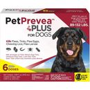 PetPrevea Plus Flea Tick for Dogs - 89-132 lbs, 6 Month Supply