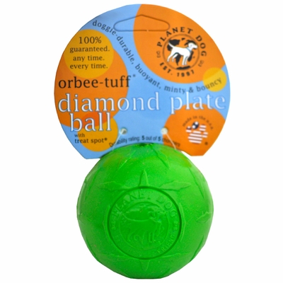 PLANET-DOG-ORBEE-TUFF-DIAMOND-PLATE-ORBEE-BALL-GREEN