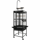 Play Top Bird Cage with 1/2" Bar Spacing - Stainless Steel (18"x18"x54")