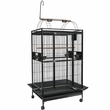 Play Top Bird Cage with 1" Bar Spacing - Black (40"x30"75")