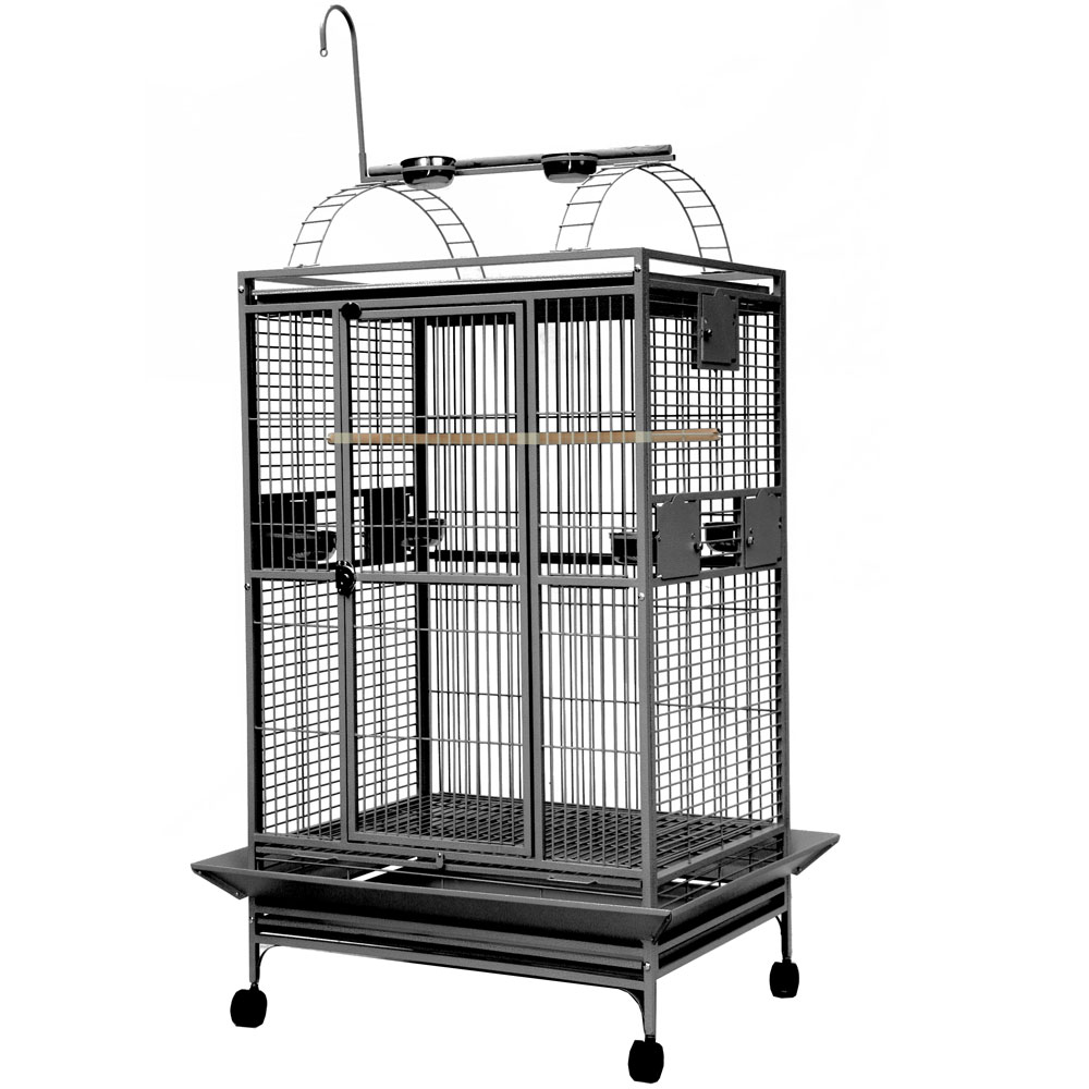 PLAY-TOP-BIRD-CAGE-1-BAR-SPACING-PLATINUM-36X28