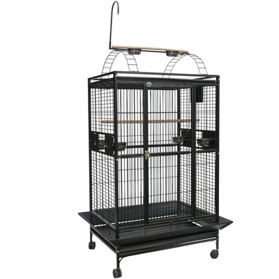 PLAY-TOP-BIRD-CAGE-1-BAR-SPACING-PLATINUM-40X30