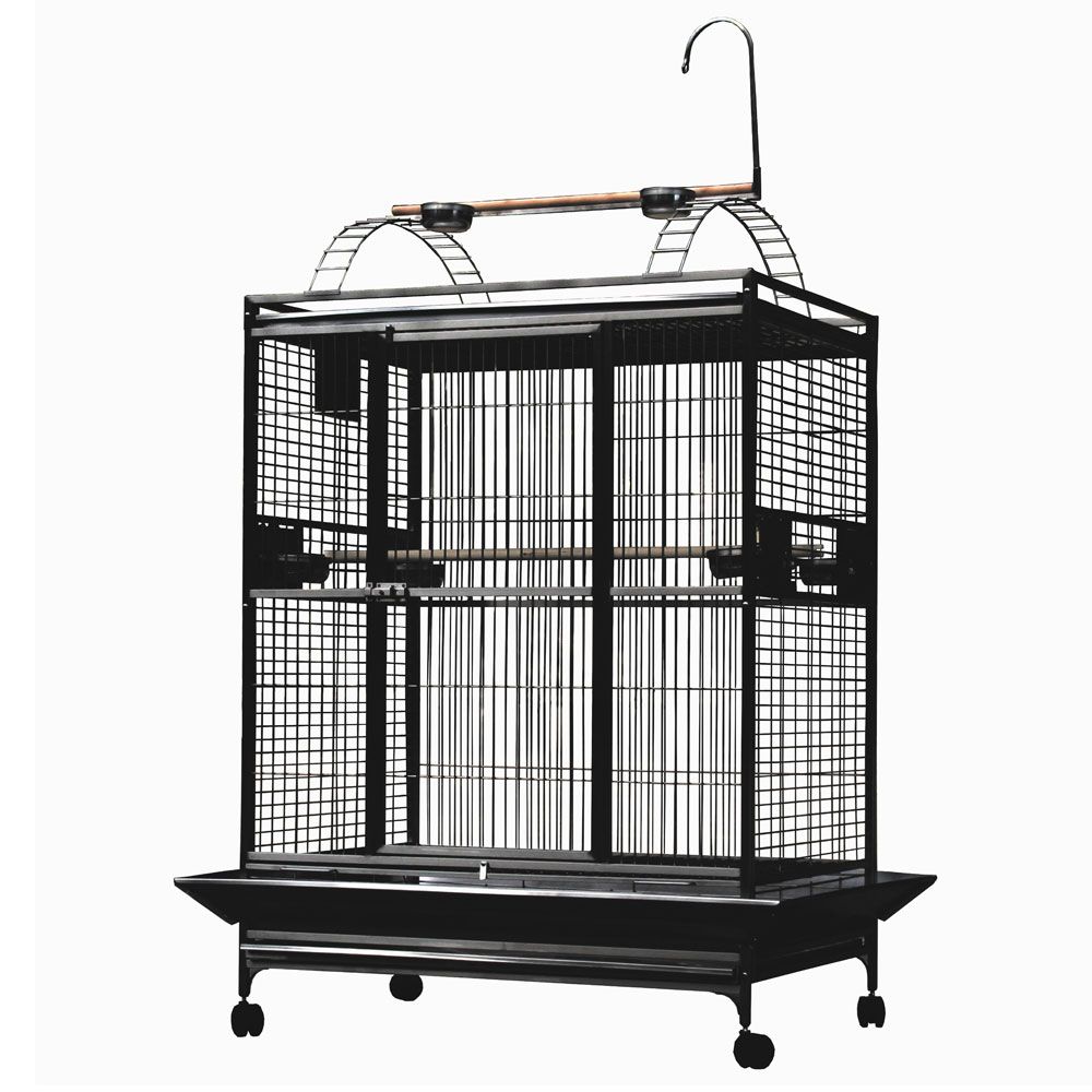 PLAY-TOP-BIRD-CAGE-1-BAR-SPACING-PLATINUM-48X36