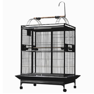 PLAY-TOP-BIRD-CAGE-1-BAR-SPACING-PLATINUM-48X36
