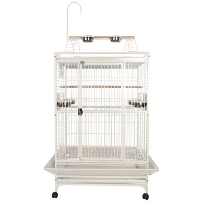 PLAY-TOP-BIRD-CAGE-1-BAR-SPACING-WHITE-36X28