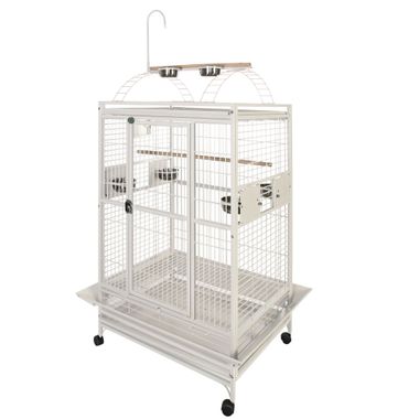 PLAY-TOP-BIRD-CAGE-1-BAR-SPACING-WHITE-36X28