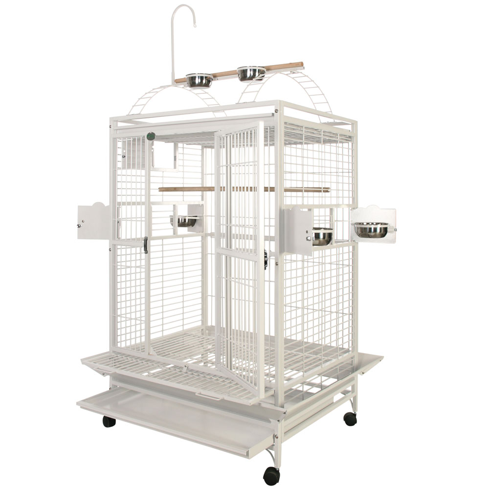 PLAY-TOP-BIRD-CAGE-1-BAR-SPACING-WHITE-36X28