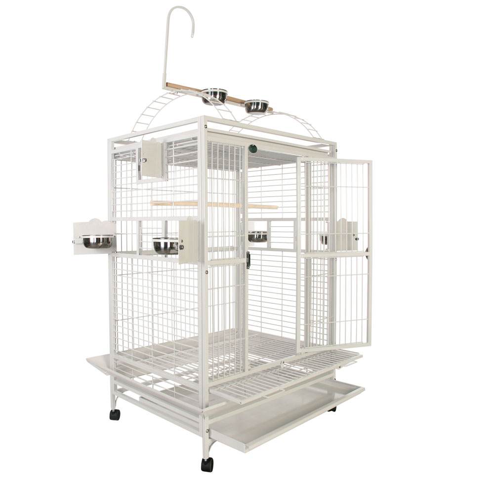 PLAY-TOP-BIRD-CAGE-1-BAR-SPACING-WHITE-36X28