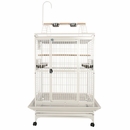 Play Top Bird Cage with 1" Bar Spacing - White (36"x28"x66")