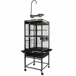 Play Top Bird Cage with 5/8" Bar Spacing - Black (18"x18"x54")