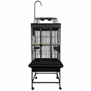Play Top Bird Cage with 5/8" Bar Spacing - Black (24"x22"62")