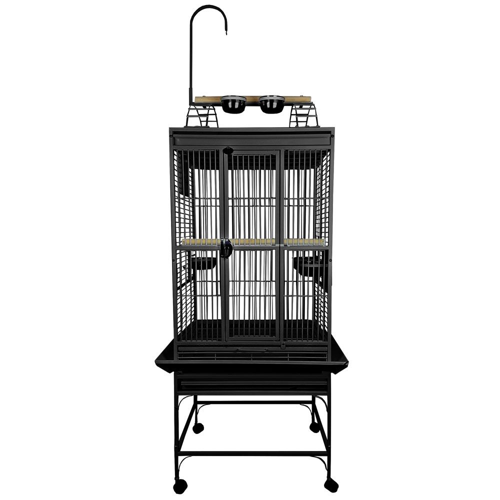 PLAY-TOP-BIRD-CAGE-5-8-BAR-SPACING-BLACK-24X22