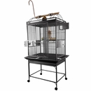 Play Top Bird Cage with 5/8" Bar Spacing - Black (32"x23"x66")