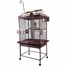 Play Top Bird Cage with 5/8" Bar Spacing - Burgundy (32"x23"x66")