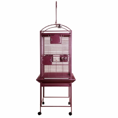 PLAY-TOP-BIRD-CAGE-5-8-BAR-SPACING-BURGUNDY-32X23