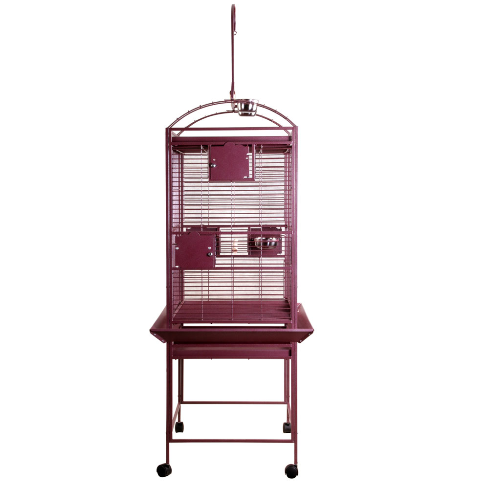 PLAY-TOP-BIRD-CAGE-5-8-BAR-SPACING-BURGUNDY-32X23