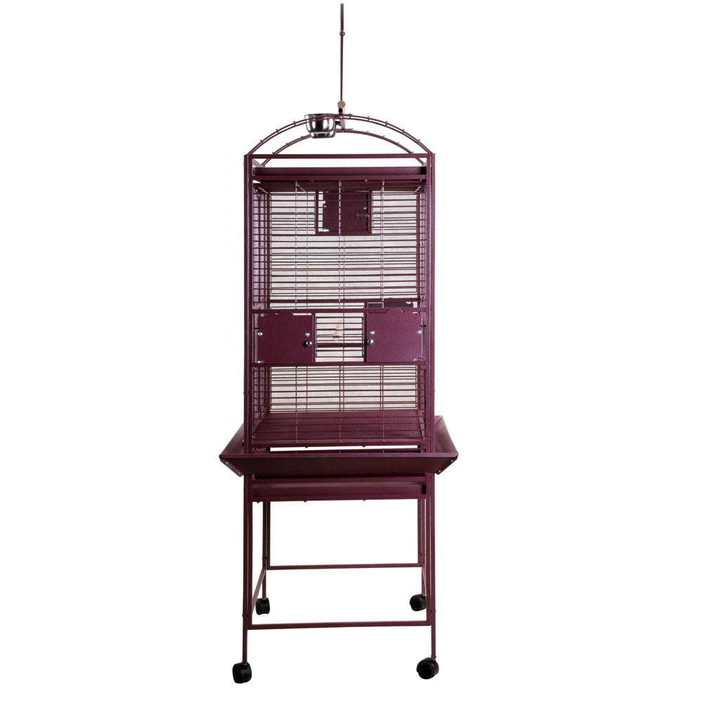 PLAY-TOP-BIRD-CAGE-5-8-BAR-SPACING-BURGUNDY-32X23