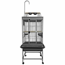 Play Top Bird Cage with 5/8" Bar Spacing - Platinum (24"x22"62")