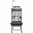 Play Top Bird Cage with 5/8" Bar Spacing - Platinum (24"x22"62")