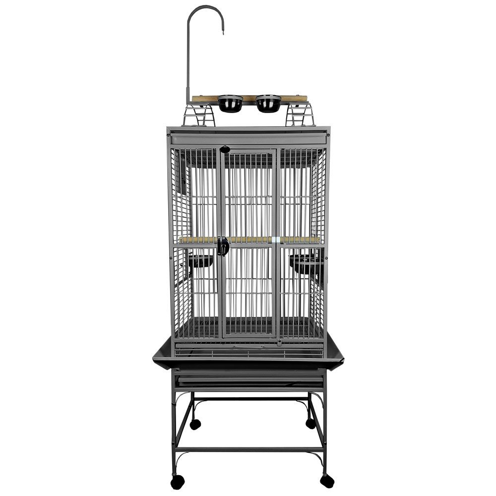 PLAY-TOP-BIRD-CAGE-5-8-BAR-SPACING-PLATINUM-24X22