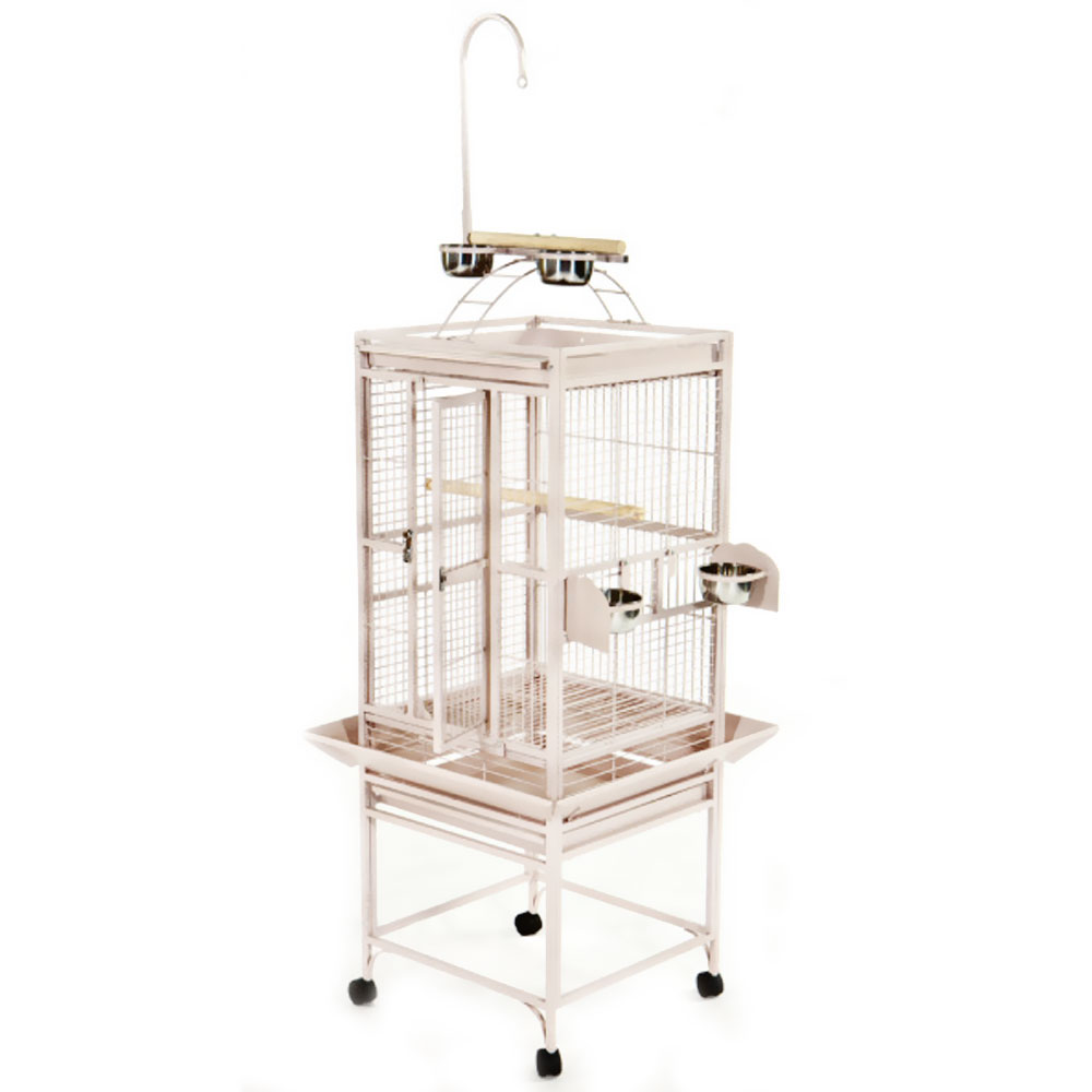 Curated visual reference: Cage Play Top Round Parrot Bars Reference: Play Top Bird Cage With 5 8 Bar Spacing Sandstone