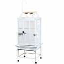 Play Top Bird Cage with 5/8" Bar Spacing - White (24"x22"62")