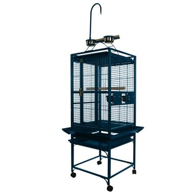PLAY-TOP-BIRD-CAGE-5-8-BAR-SPACING-BLUE-18X18