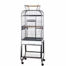 Play Top Bird Cage with Plastic Base - Black (22"x17"x66")