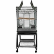 Play Top Bird Cage with Removable Stand - Black (22"x18"x62")