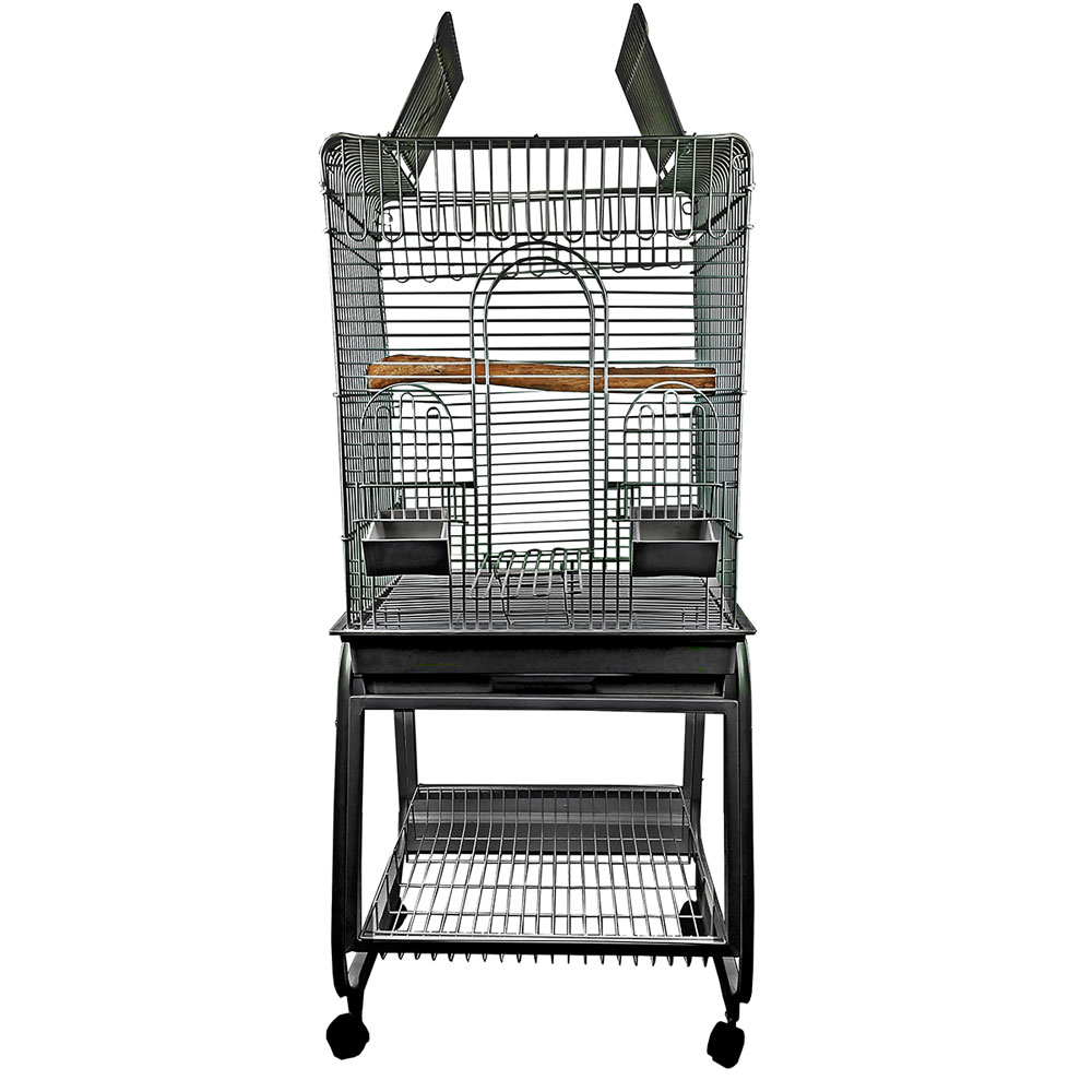 PLAY-TOP-BIRD-CAGE-REMOVABLE-STAND-BLACK-22X18