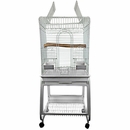 Play Top Bird Cage with Removable Stand - White (22"x18"x62")