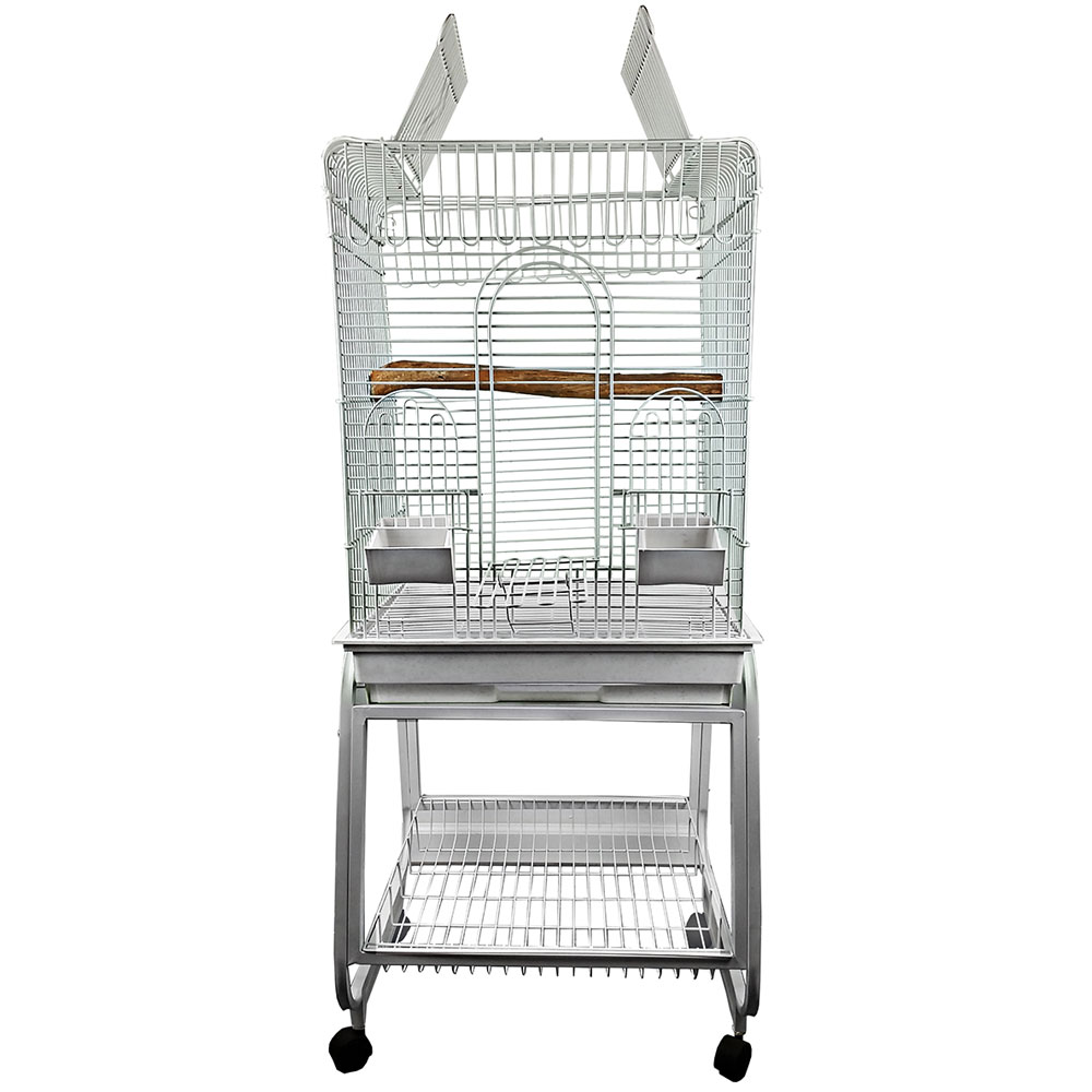 PLAY-TOP-BIRD-CAGE-REMOVABLE-STAND-WHITE-22X18