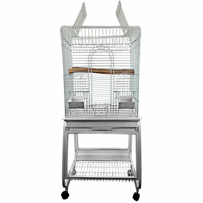 PLAY-TOP-BIRD-CAGE-REMOVABLE-STAND-WHITE-22X18