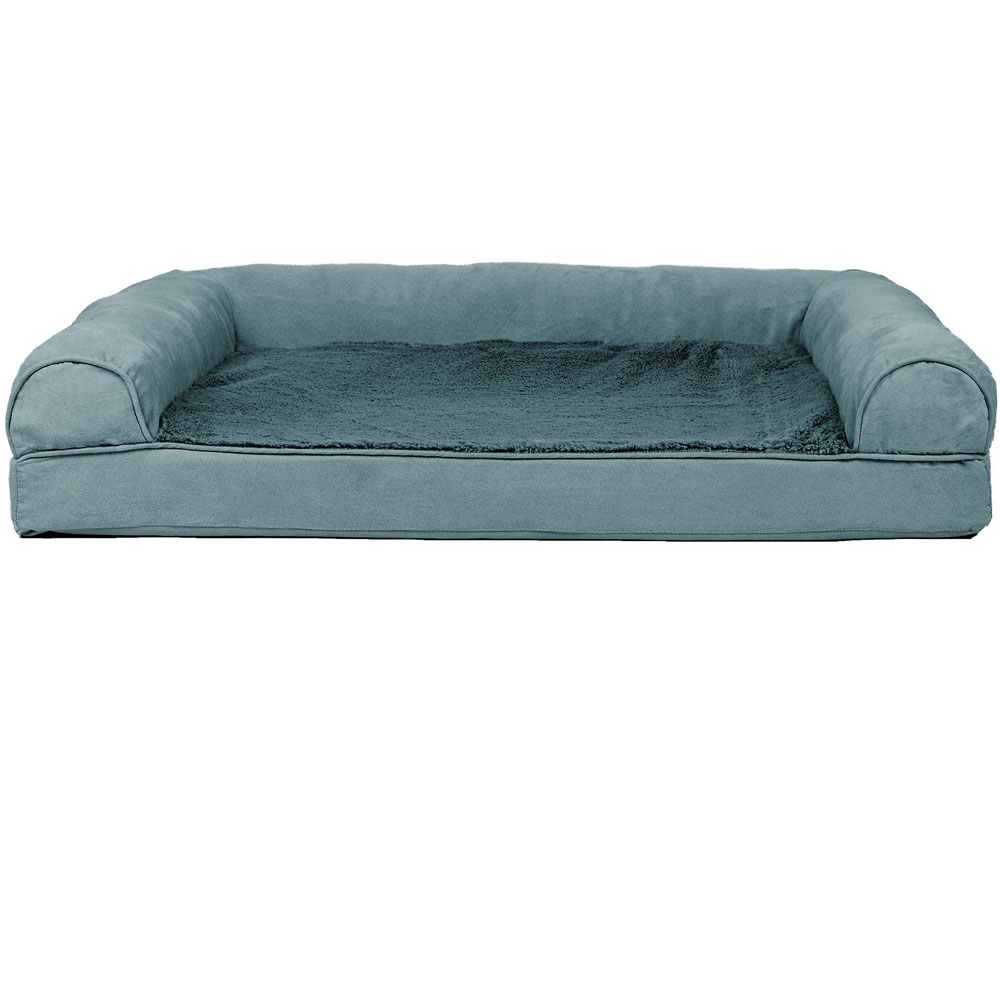 FurHaven Plush & Suede Memory Top Sofa Pet Bed