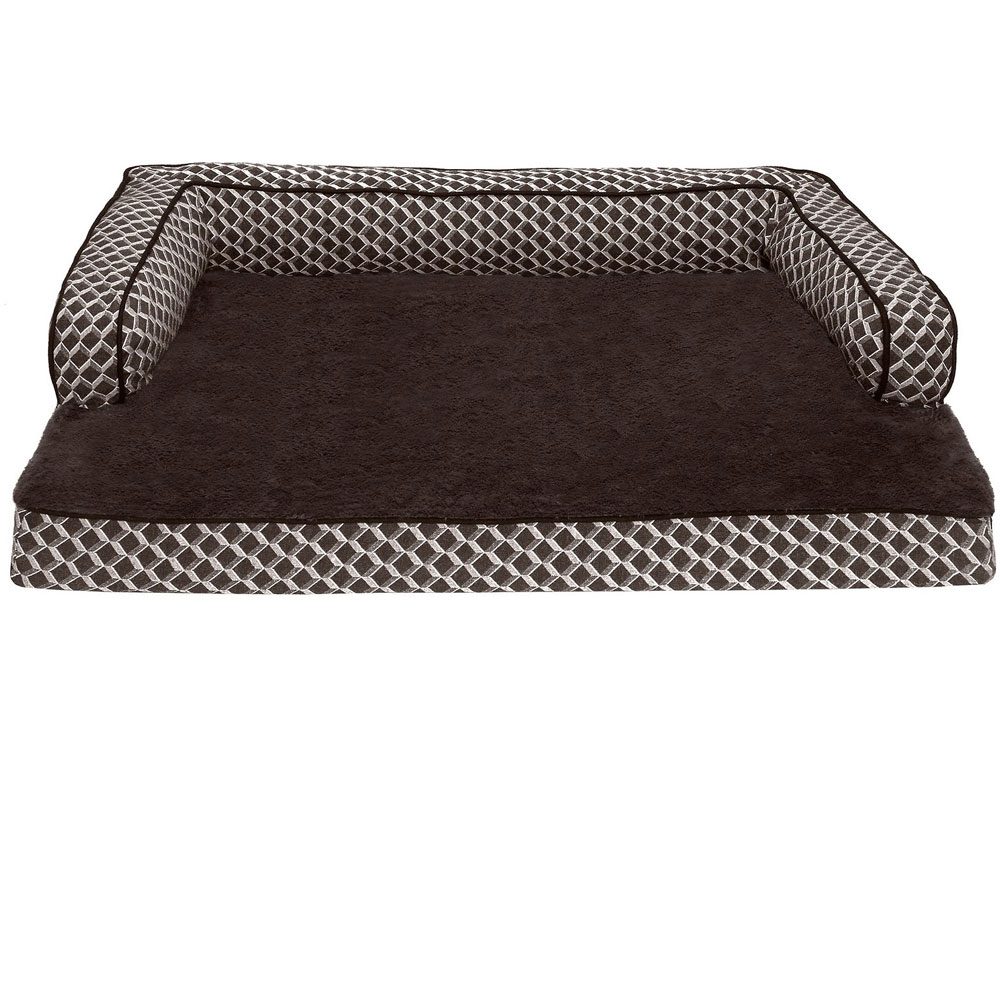 FurHaven Plush & Decor Comfy Couch Memory Top Sofa-Style Pet Bed