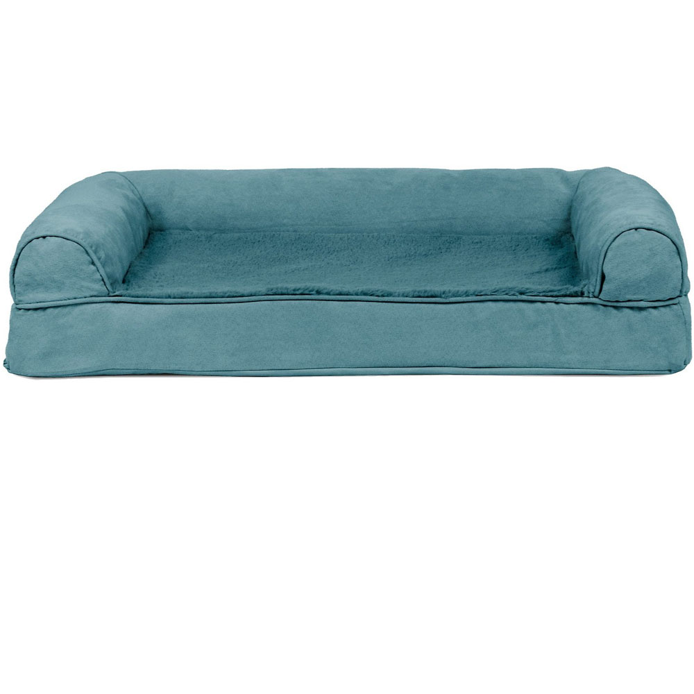 FurHaven Plush & Suede Cooling Gel Top Sofa Pet Bed